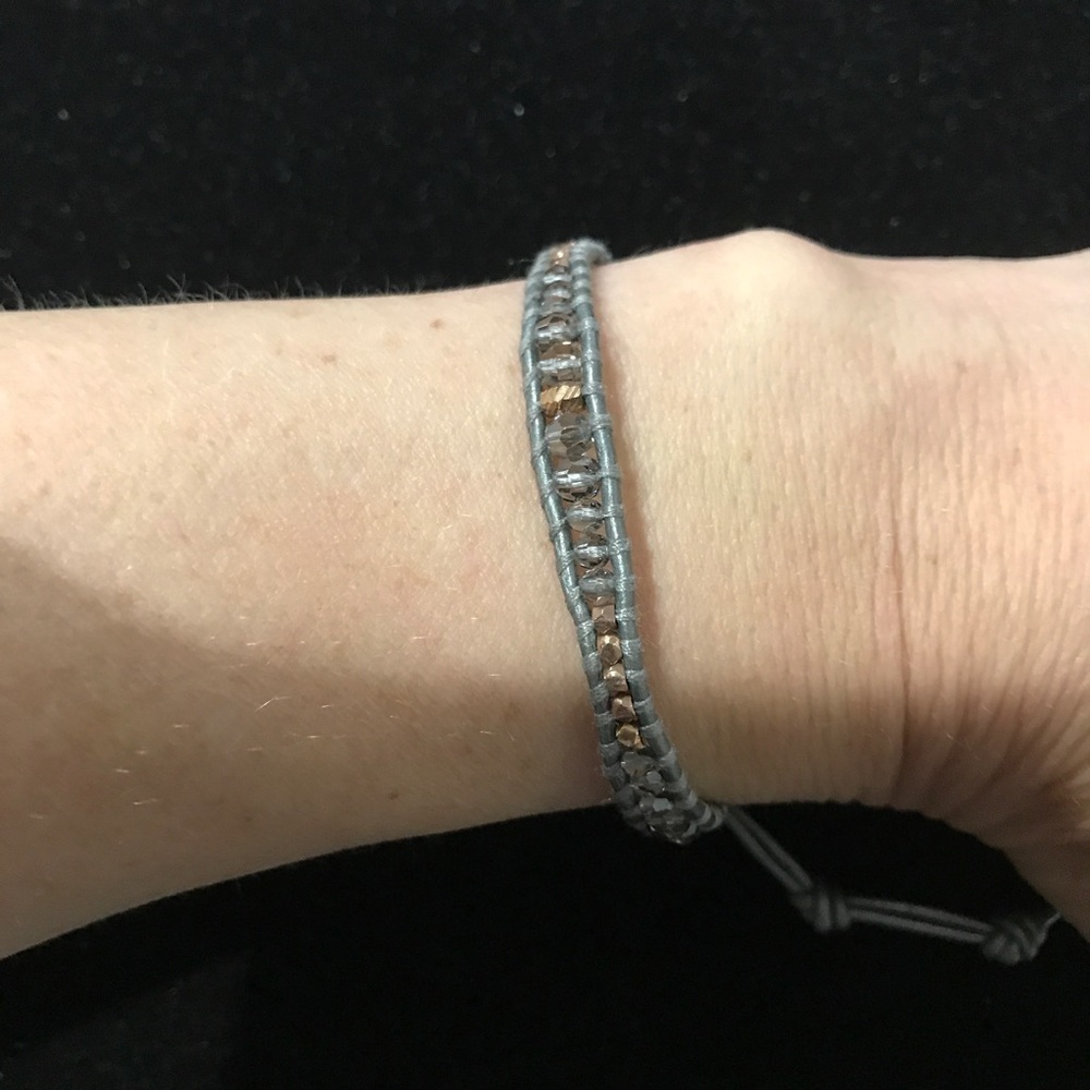 New Chan Luu Bracelet:Grey Crystals & Bronze Beads — image 3 of 7